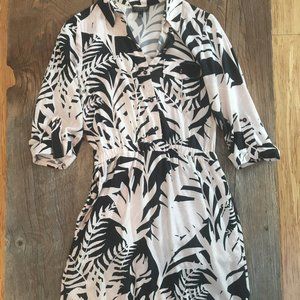 H&M printed leaf dress